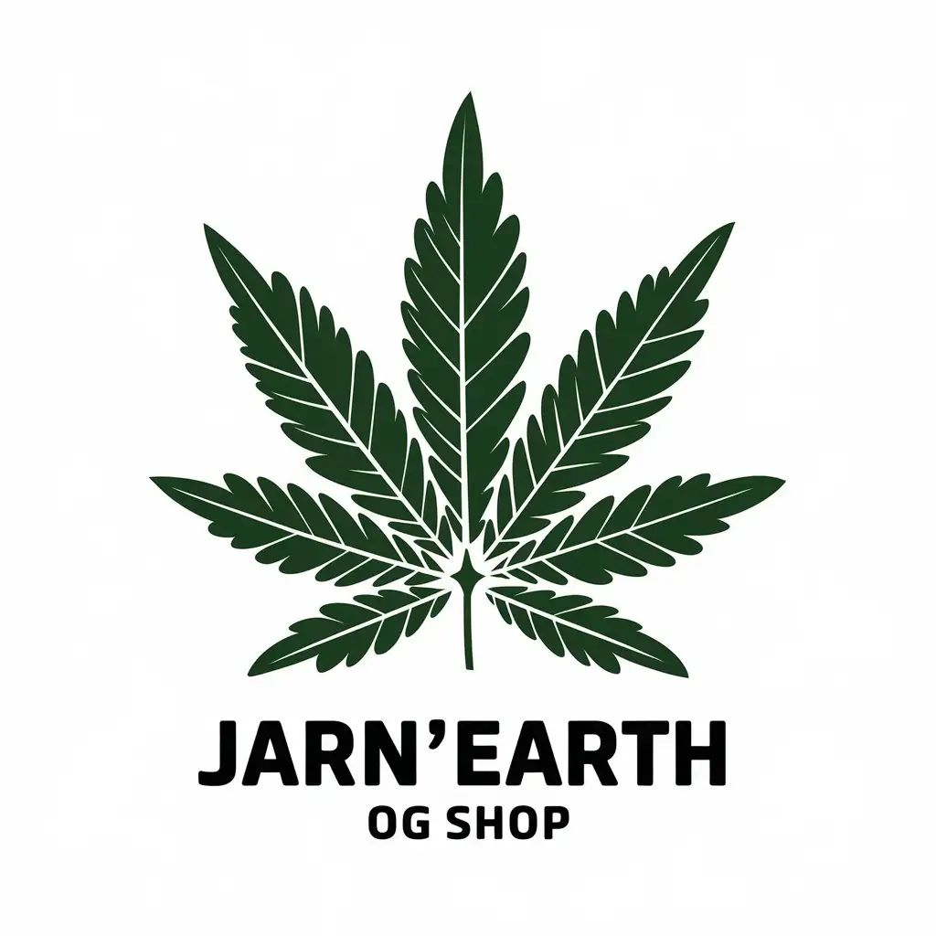 LOGO Design for JARNEARTH OG Shop Vector Cannabis Symbol for Retail Industry with Clear Background