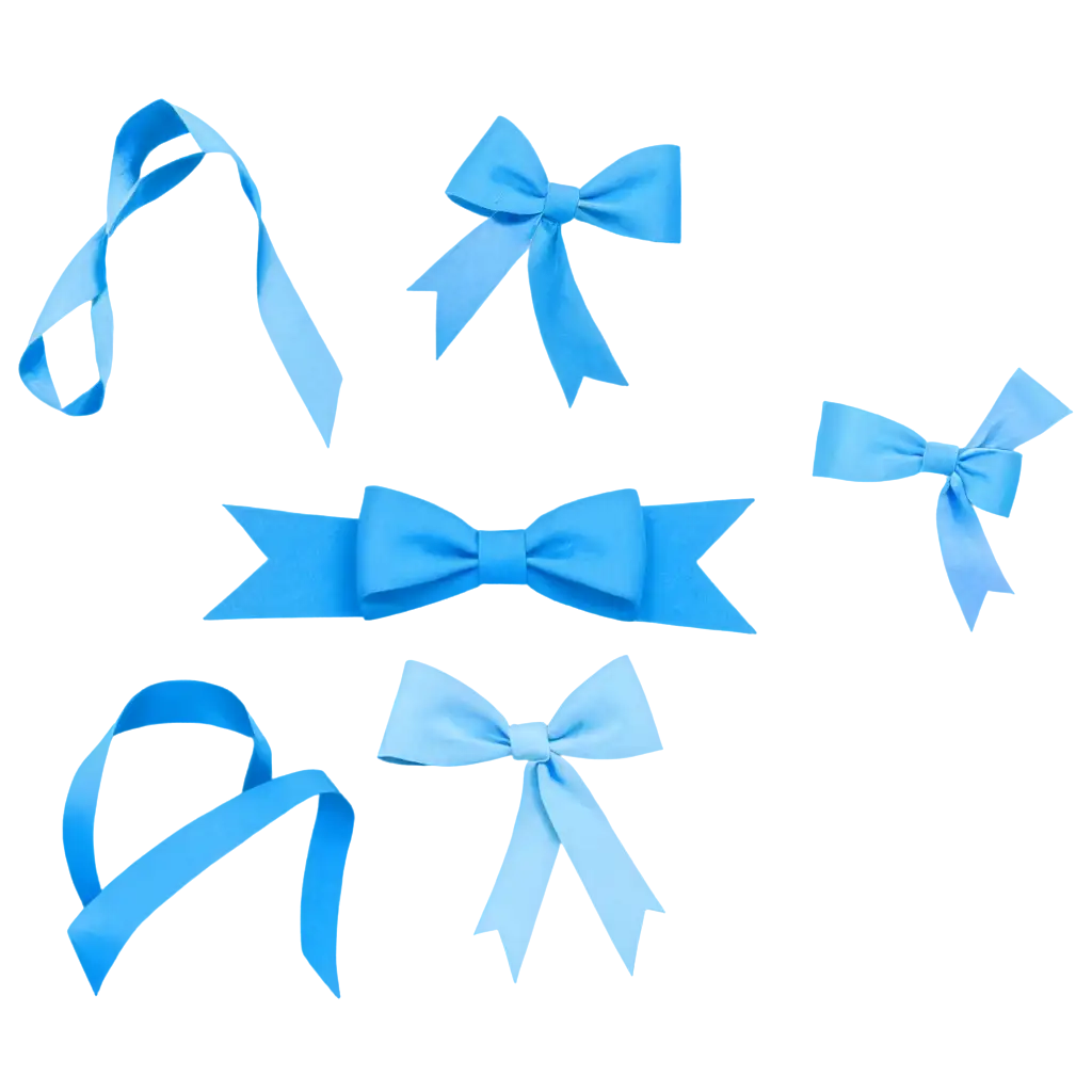 Blue hair bows