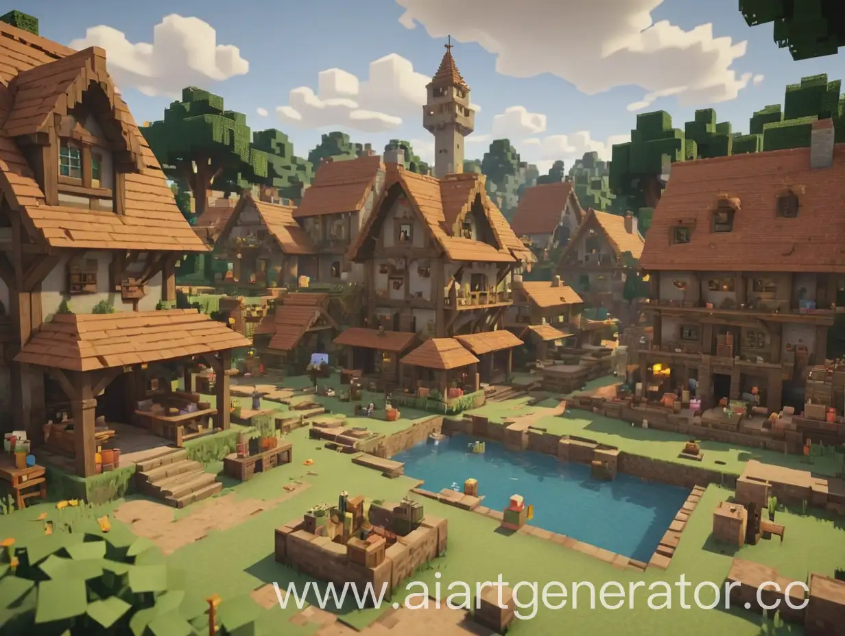 Peaceful-Minecraft-Village-Scene-in-8K-Resolution