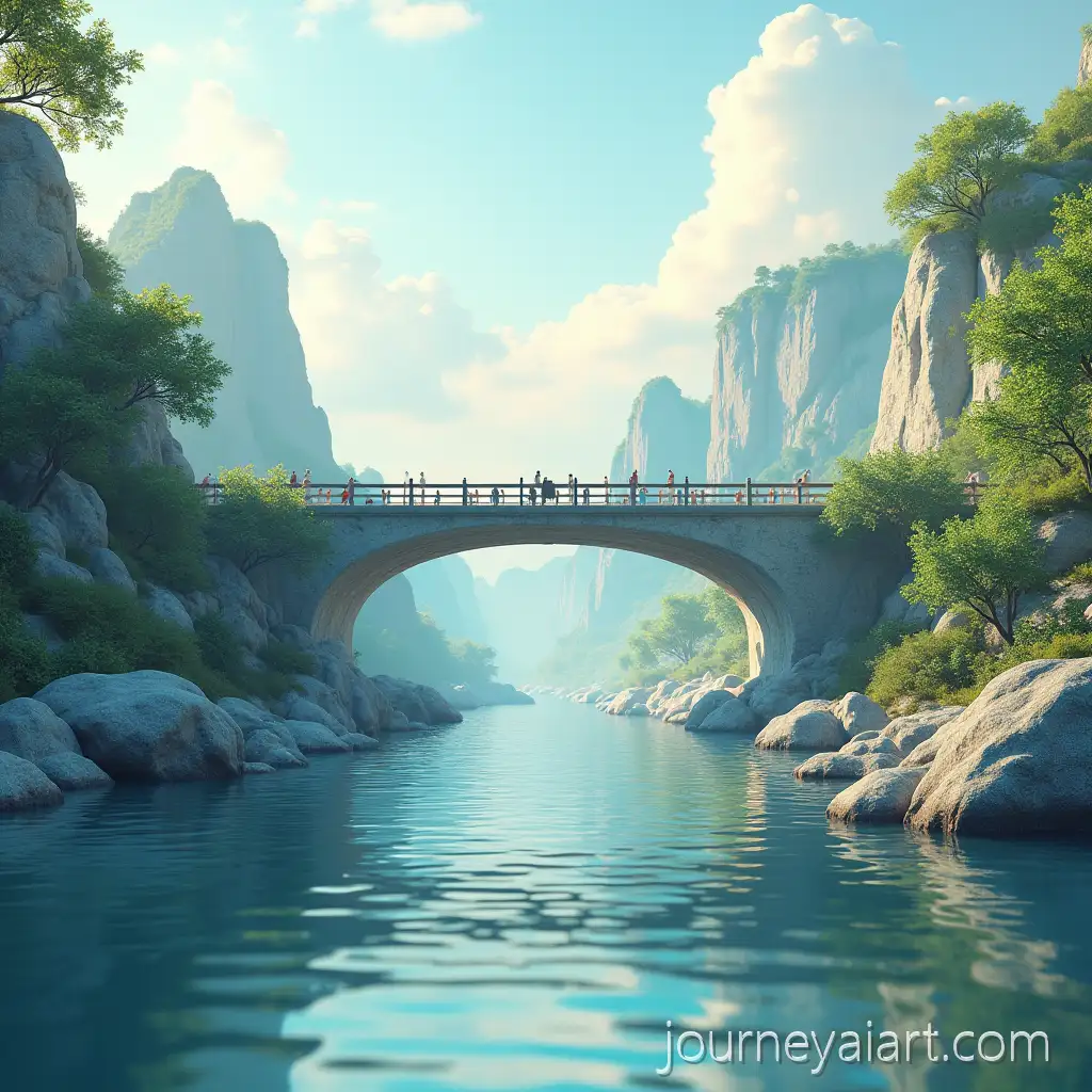 3D-River-and-Bridge-Landscape-with-Lush-Greenery-and-Flowing-Water