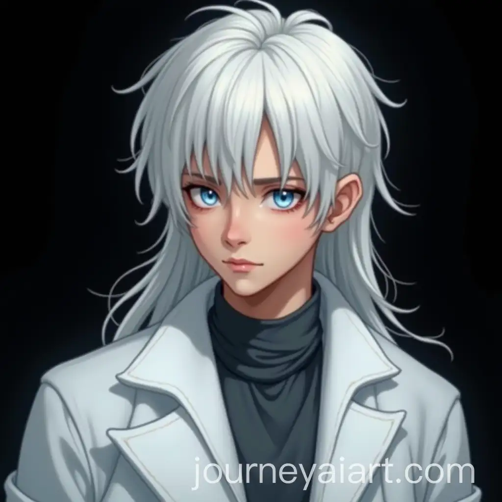 AI-Image-Prompt-ExpansionAttractive-20YearOld-Man-in-White-Doctors-Jacket-with-Piercing-Blue-Eyes