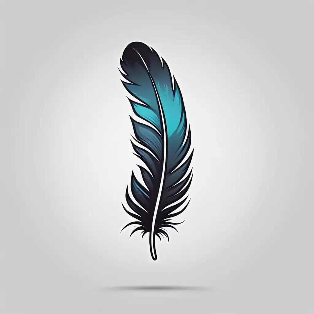 Feather-Floating-in-Serene-Blue-Sky