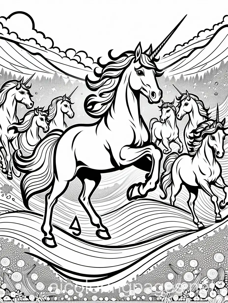 Unicorn-Heroes-vs-Horse-Villains-Coloring-Page