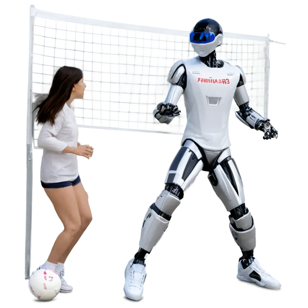 Robot-Playing-Volleyball-PNG-HighQuality-Image-for-Versatile-Applications