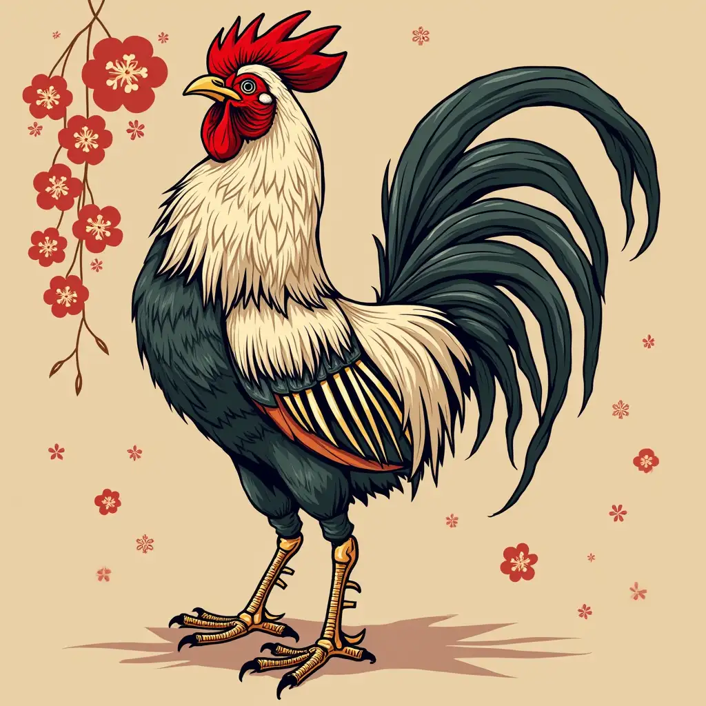 Chinese-Rooster-Skeleton-Zodiac-Astrological-Sign-Art