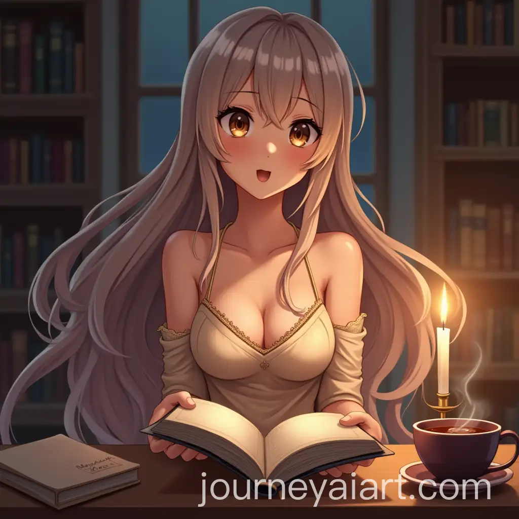 Anime-Girl-Reading-a-Book-with-Candlelight-and-Tea-in-Tranquil-Setting