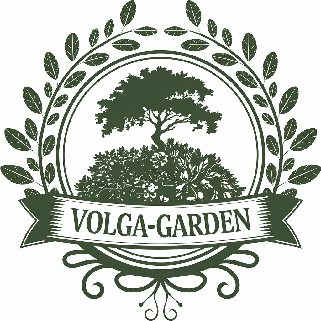 LOGO-Design-for-VolgaGarden-Natural-Elegance-with-Bush-and-Tree-Motif