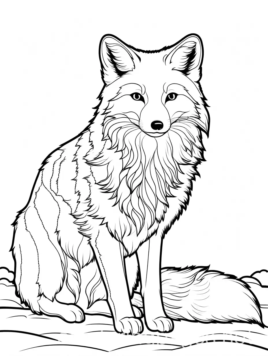 Arctic-Fox-Coloring-Page-Line-Art-for-Kids