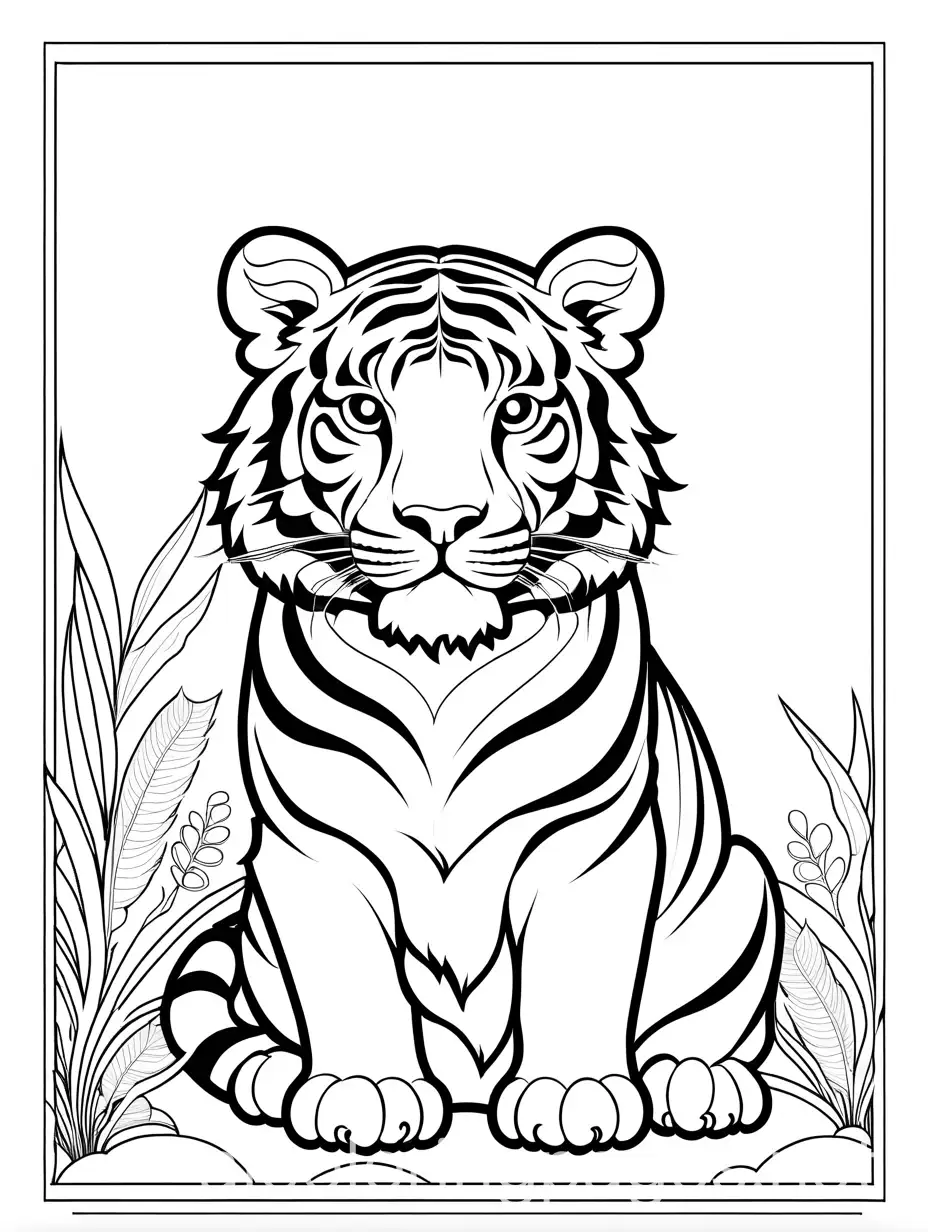 Bengal-Tiger-Coloring-Page-Simple-Line-Art-for-Kids