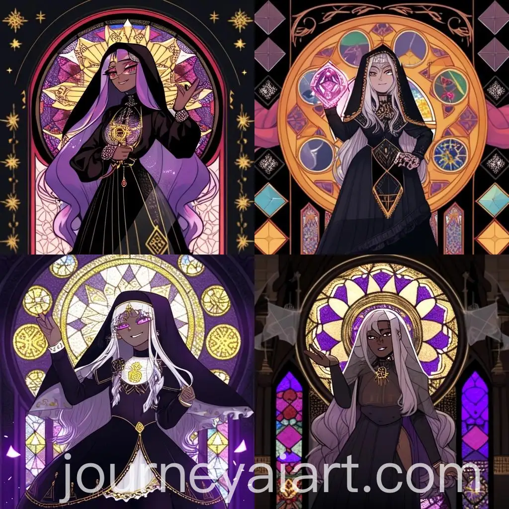 Biracial-Woman-with-Occult-Necklace-in-Gothic-Setting