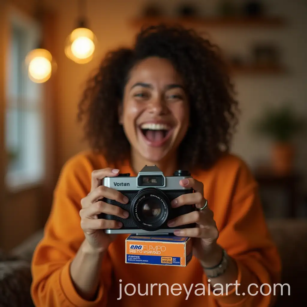 Joyful-Photographer-with-Vintage-Camera-and-35mm-Film-Box