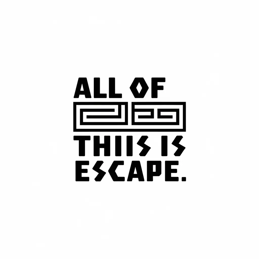 LOGO Design for All of This is Escape Ancient Greek Moira Symbol with Minimalistic Typography for Education Industry