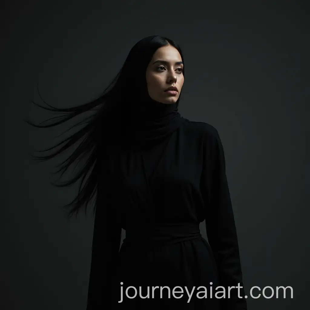 AI-Art-Prompt-ExpansionAndrogynous-Fashion-Portrait-in-Bold-Abaya-and-Hijab-with-Moody-Lighting