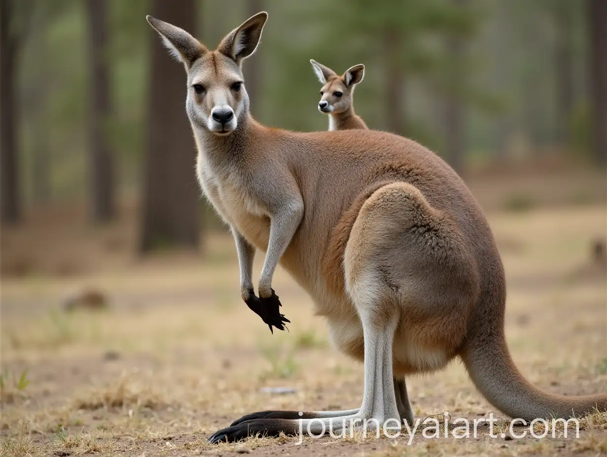 Kangaroo-with-Joey-in-Natural-Habitat