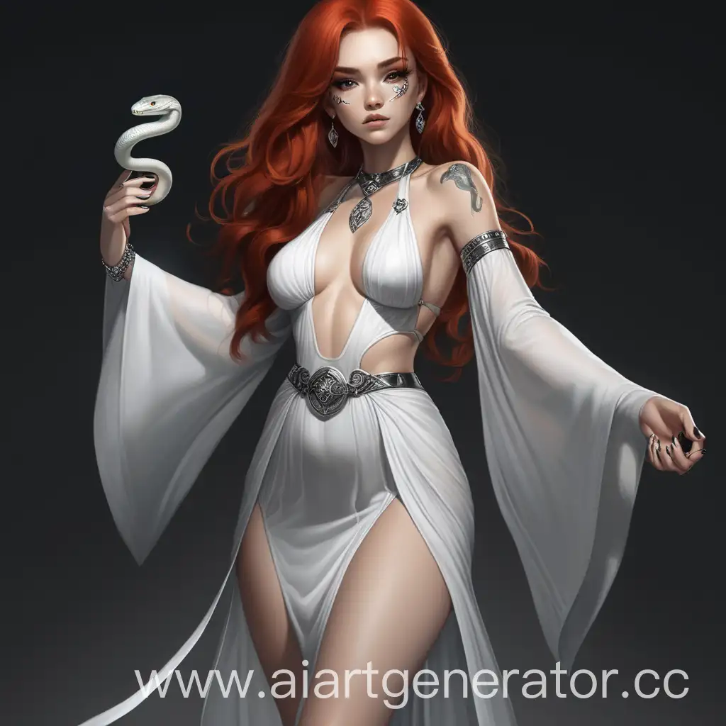 Redhaired-Girl-in-White-Dress-with-Snake-and-Tattoos