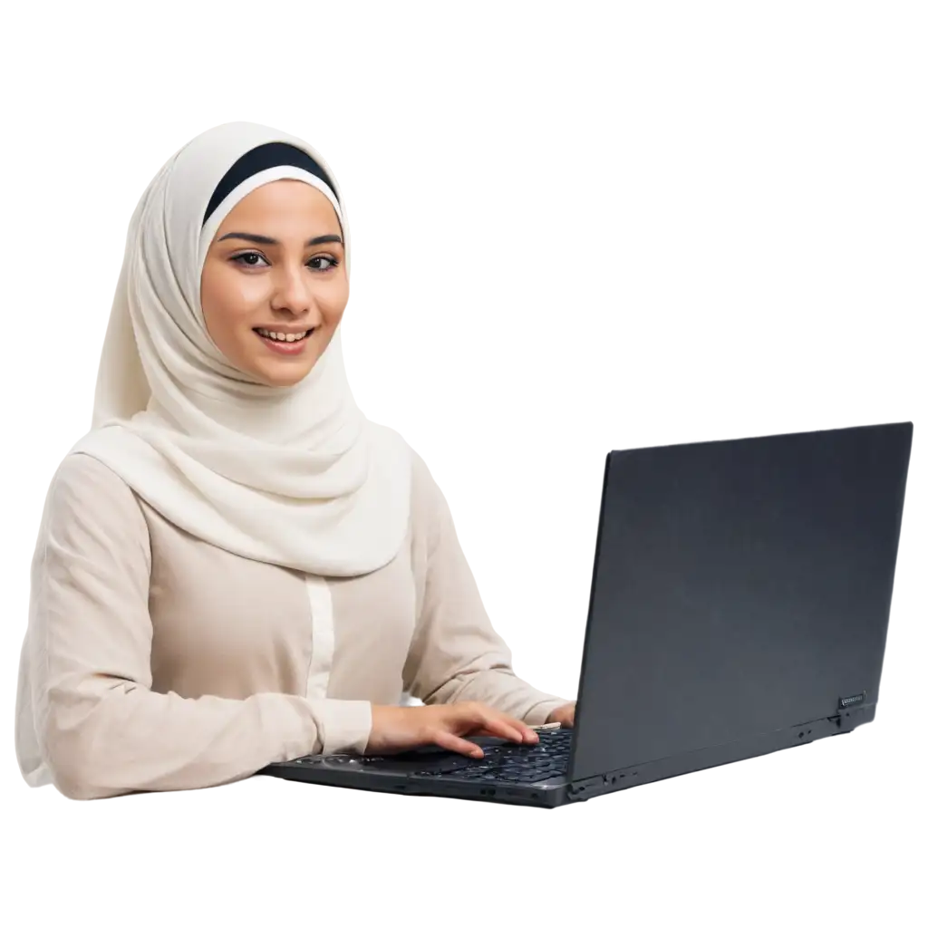 SEOOptimized-PNG-Image-Hijab-Girl-with-Computer