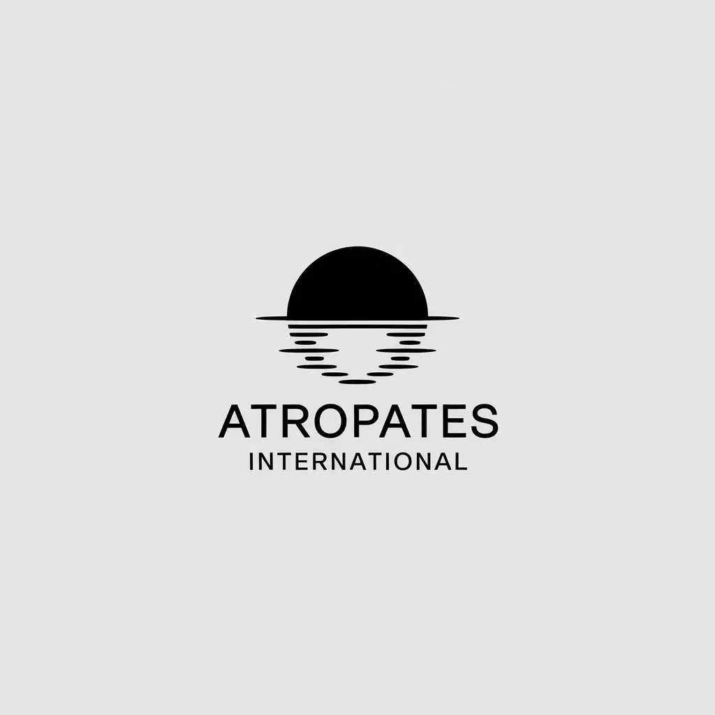 LOGO Design for Atropates International Minimalistic Horizon Symbol for Entertainment Industry