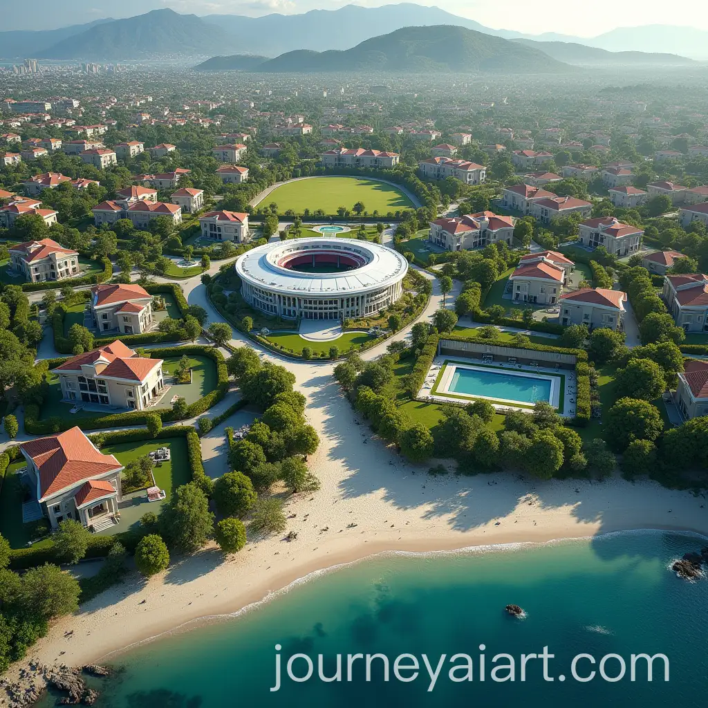 Aerial-View-of-a-Luxurious-Neighborhood-with-Messis-House-Shopping-Center-and-Landmarks