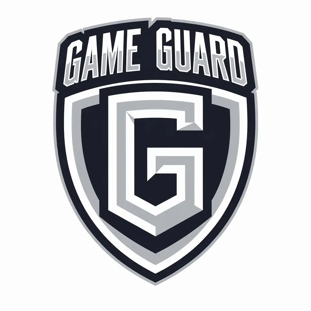 LOGO Design for Game Guard Vector GG Symbol with Sports Fitness Theme and Clear Background