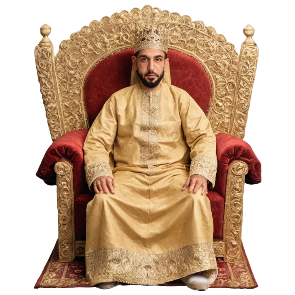 King-Sitting-on-the-Throne-of-Sultanate-PNG-Image-Royal-and-Regal-Artwork-in-High-Quality