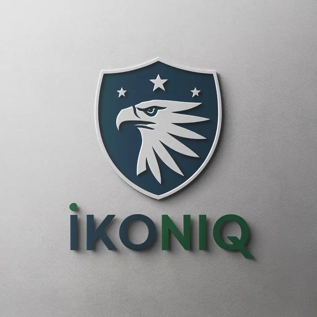 LOGO Design For IKONIQ Shield with White Eagle Head and Stars