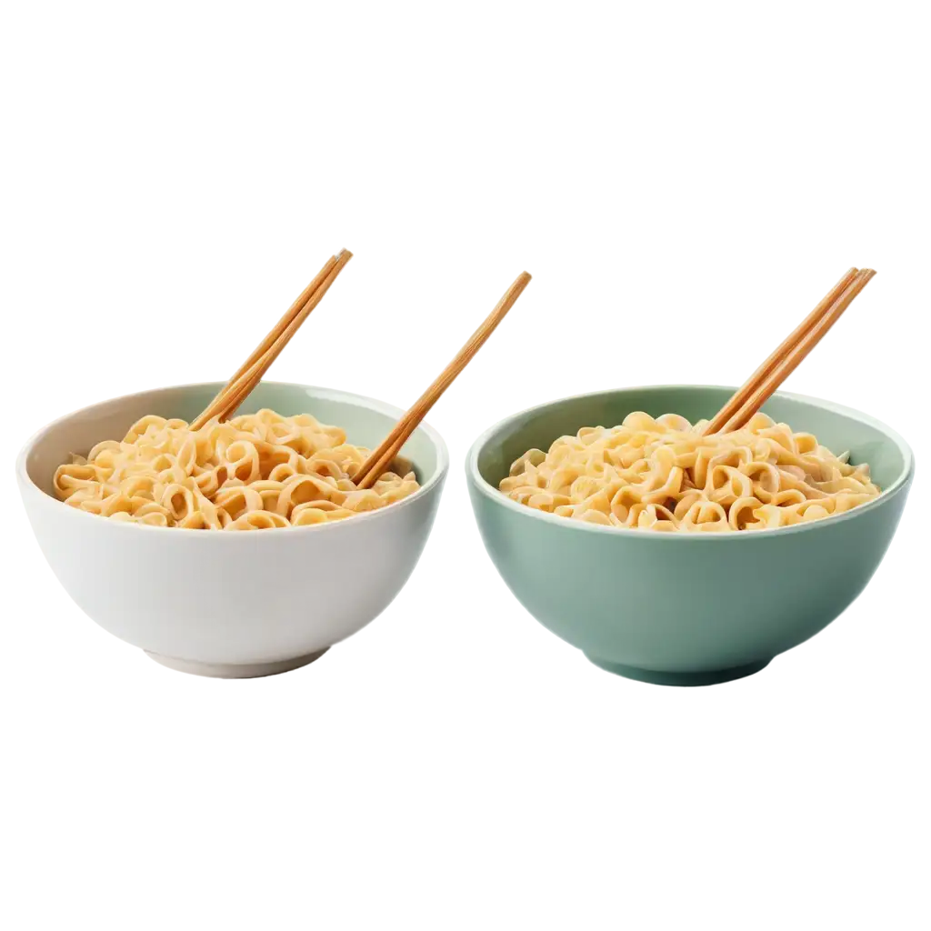 Bowls-with-Noodles-PNG-Image-HighQuality-Transparent-Background-for-Versatile-Use