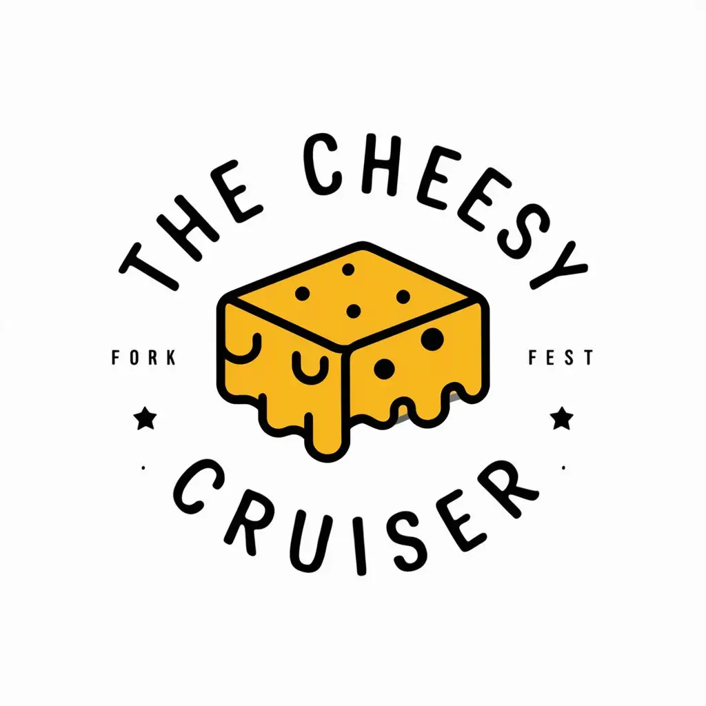 LOGO Design for The Cheesy Cruiser Melty Cheese Block Symbol in Vector Style