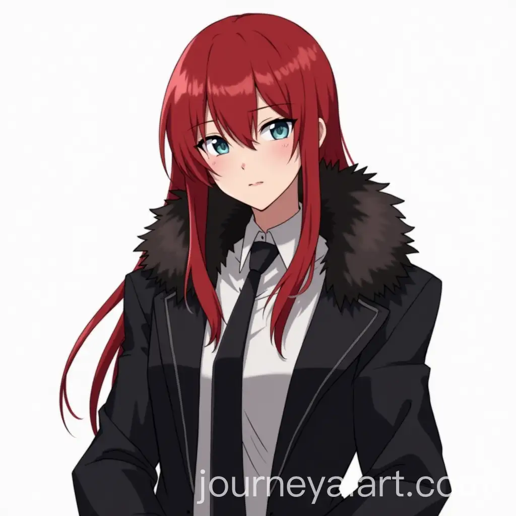 Anime-Girl-Inspired-by-Chainsaw-Man-with-Red-Hair-and-Black-Jacket
