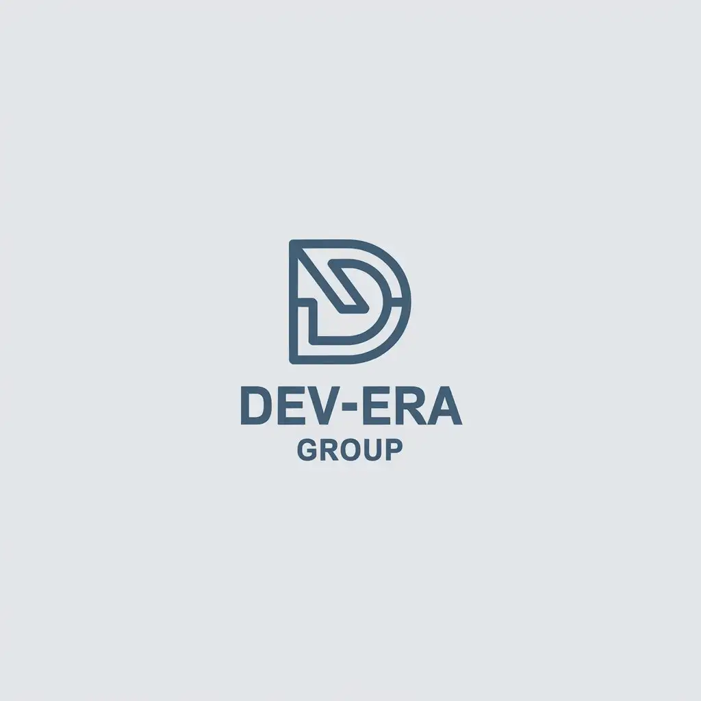 LOGO Design for DEVERA Group Minimalistic D V Symbol for AI Technology Company