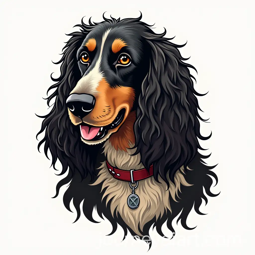 Elegant-Afghan-Hound-Logo-Design-Inspired-by-Lacoast-Style