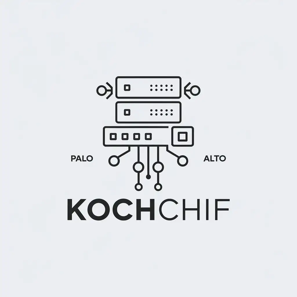 LOGO Design For Kochchif Minimalistic Server and Network Equipment in Retail Industry