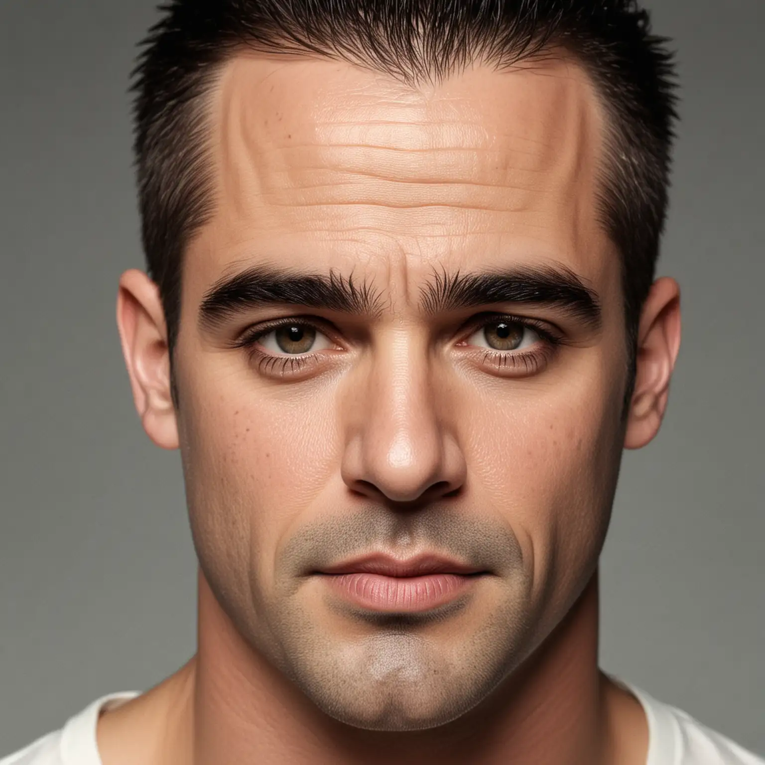 Portrait of Young Colin Farrell with Symmetrical Features