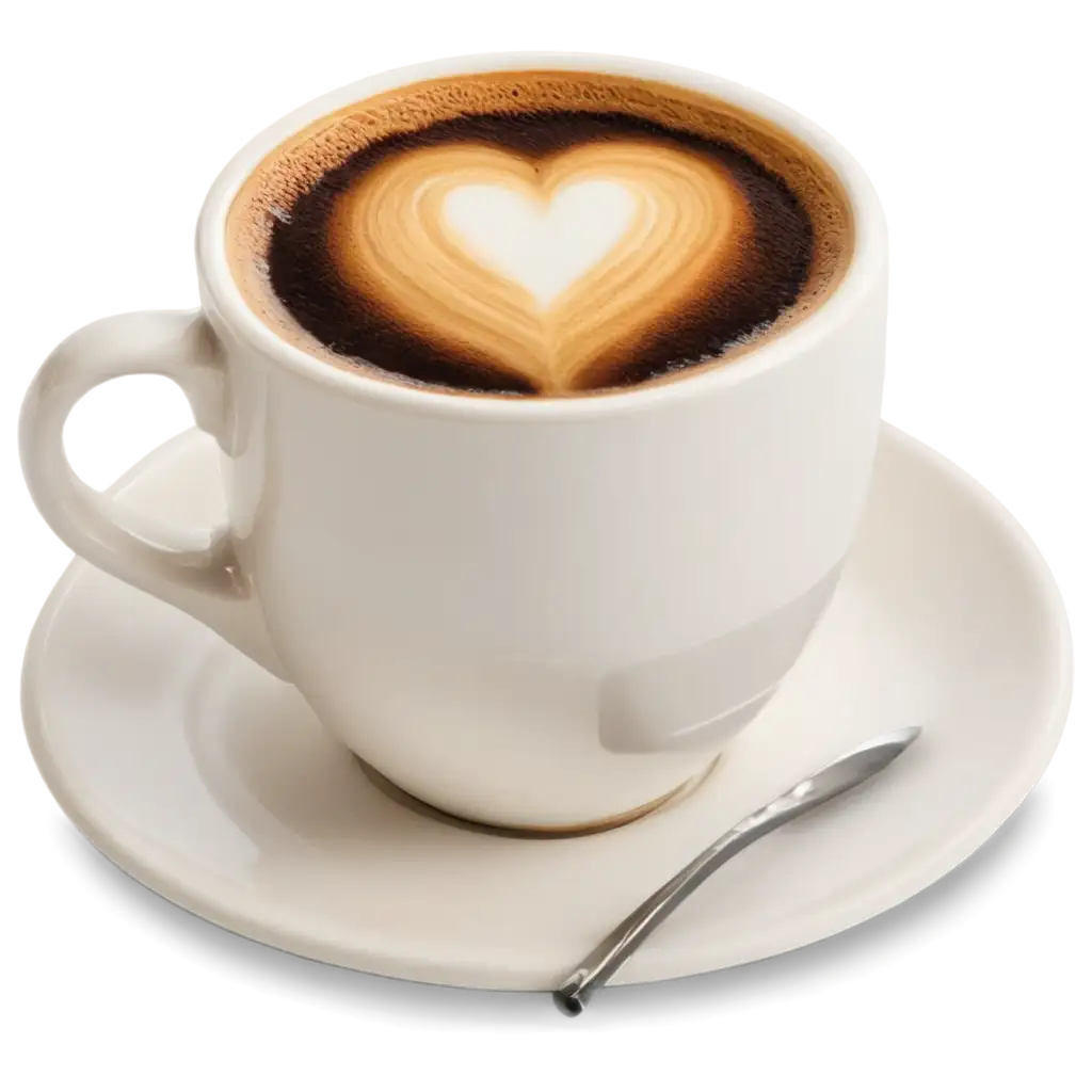 Steaming-Cup-of-Coffee-with-Latte-Art-Transparent-PNG-for-Versatile-Use