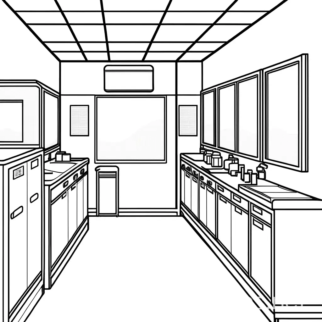 Childrens-Coloring-Page-Featuring-a-Veterinary-Clinic-Checkup-Room