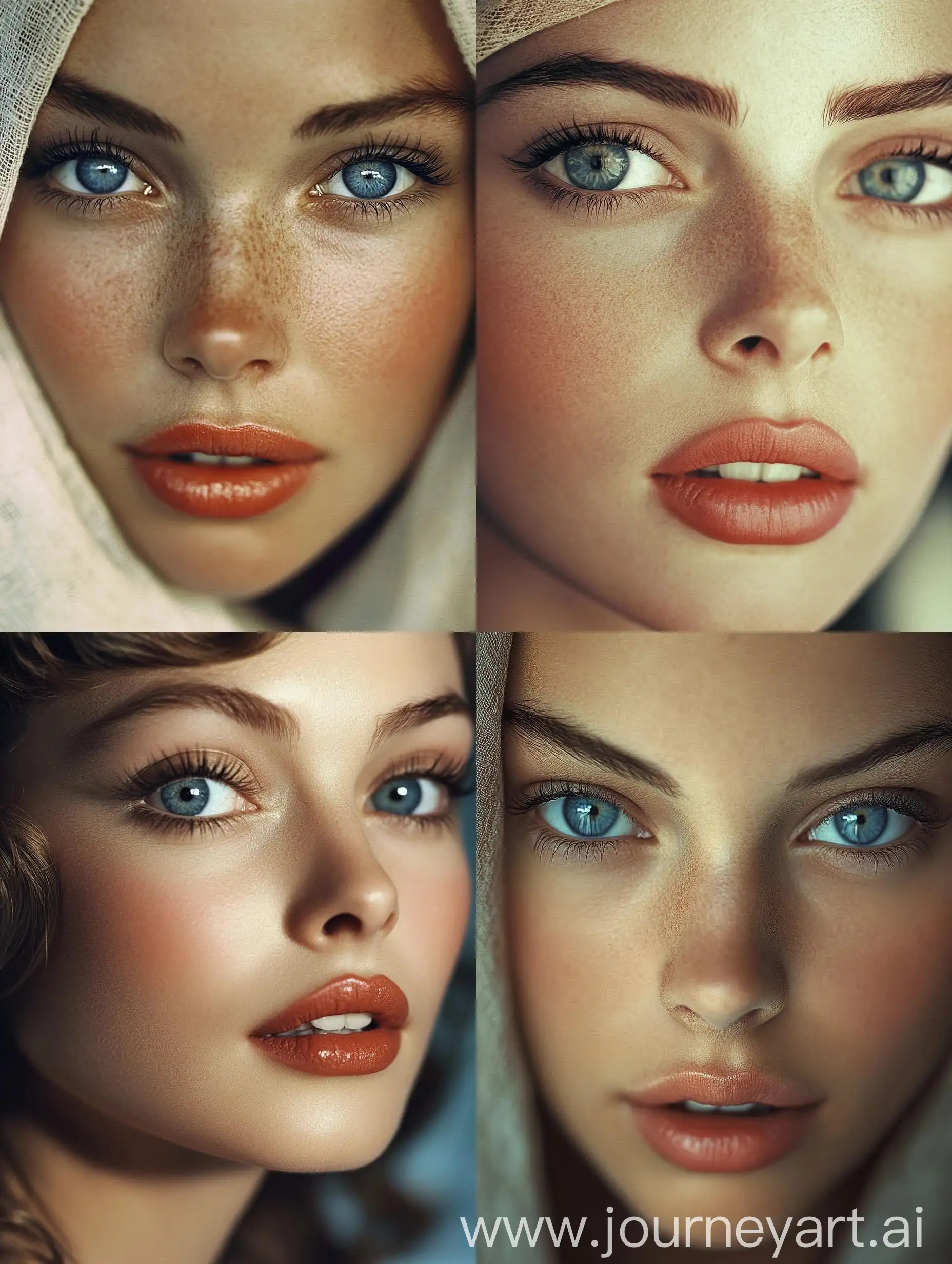 Portrait-of-a-Beautiful-Woman-with-Stunning-Blue-Eyes-1939-Color-Photography