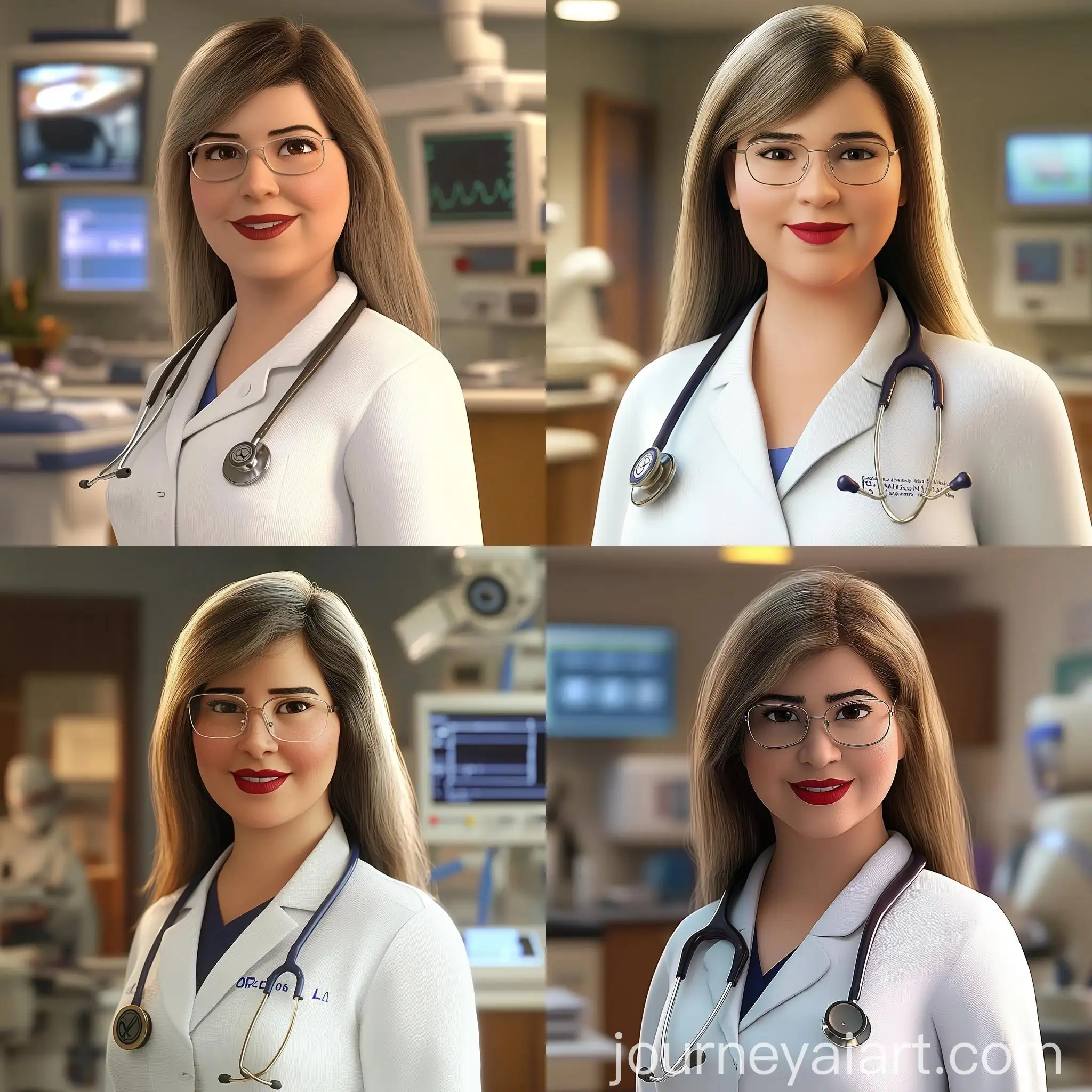 Professional-Woman-Doctor-in-Disney-Pixar-3D-Style-with-Stethoscope