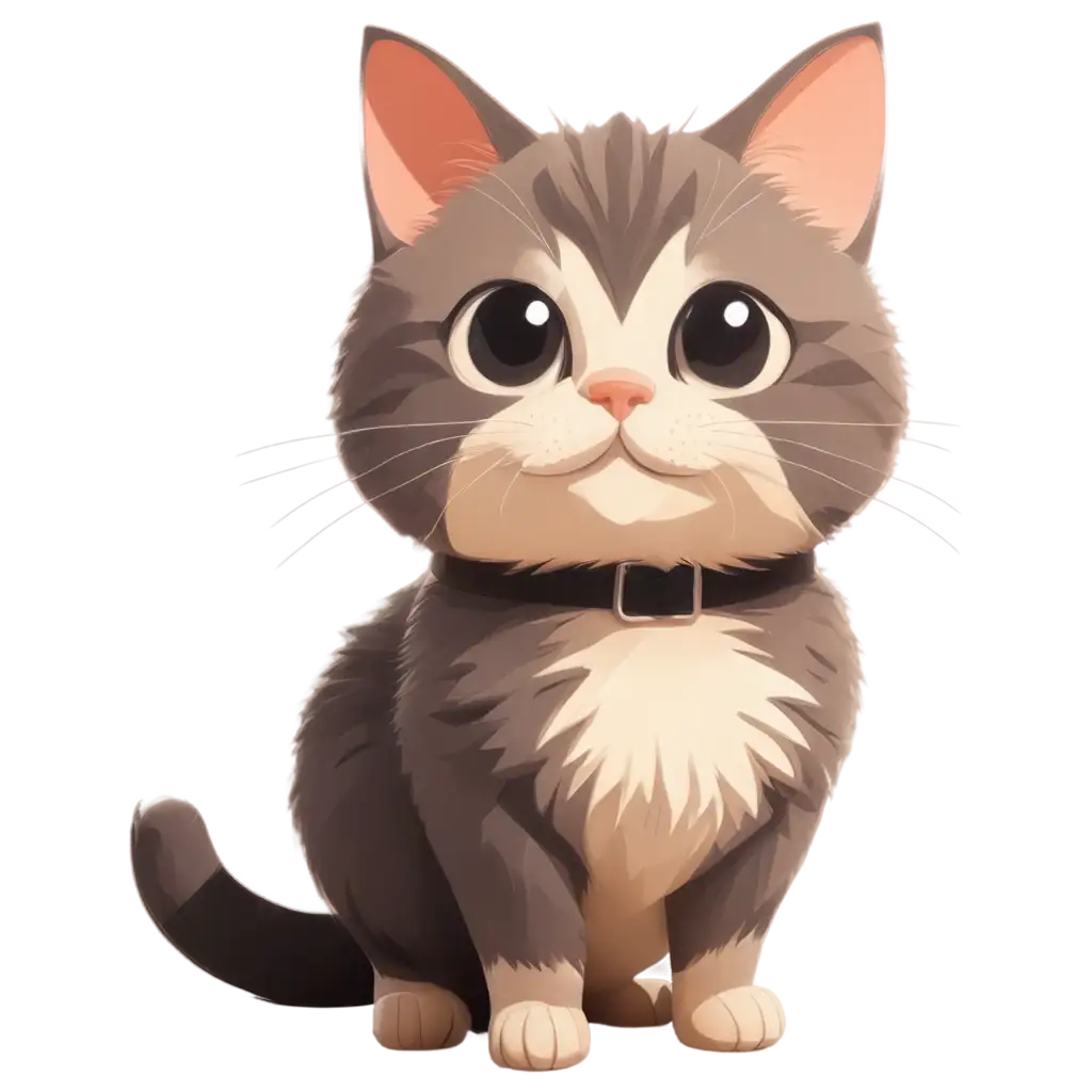 Cute-Smile-Cat-PNG-Image-Perfect-for-Flat-Design-Illustrations