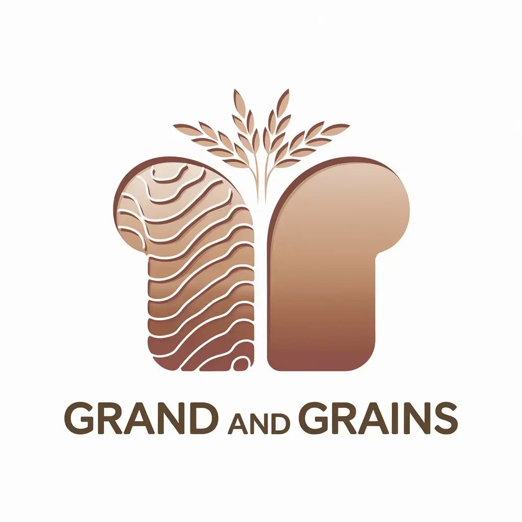 LOGO Design for Grain and Grains Modern Earth Tones with Bread and Family Heritage Symbolism