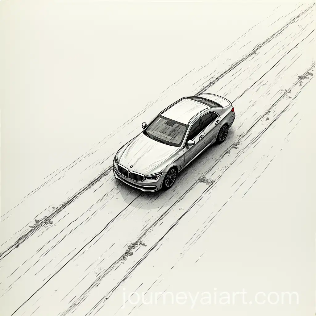 Aerial-View-of-Car-Traveling-NorthSouth-Direction