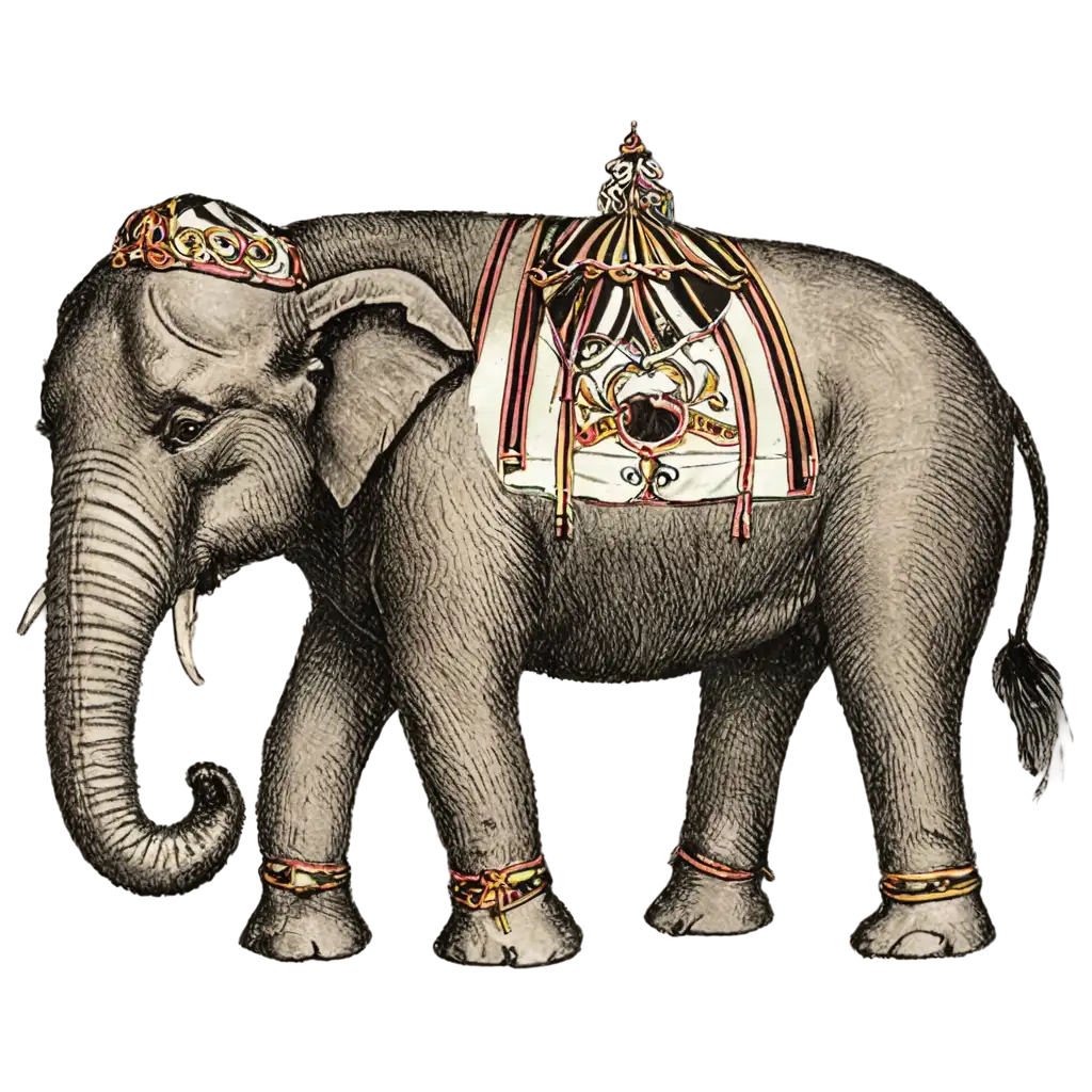 Vintage-Circus-Elephant-PNG-Image-for-Unique-and-Memorable-Designs