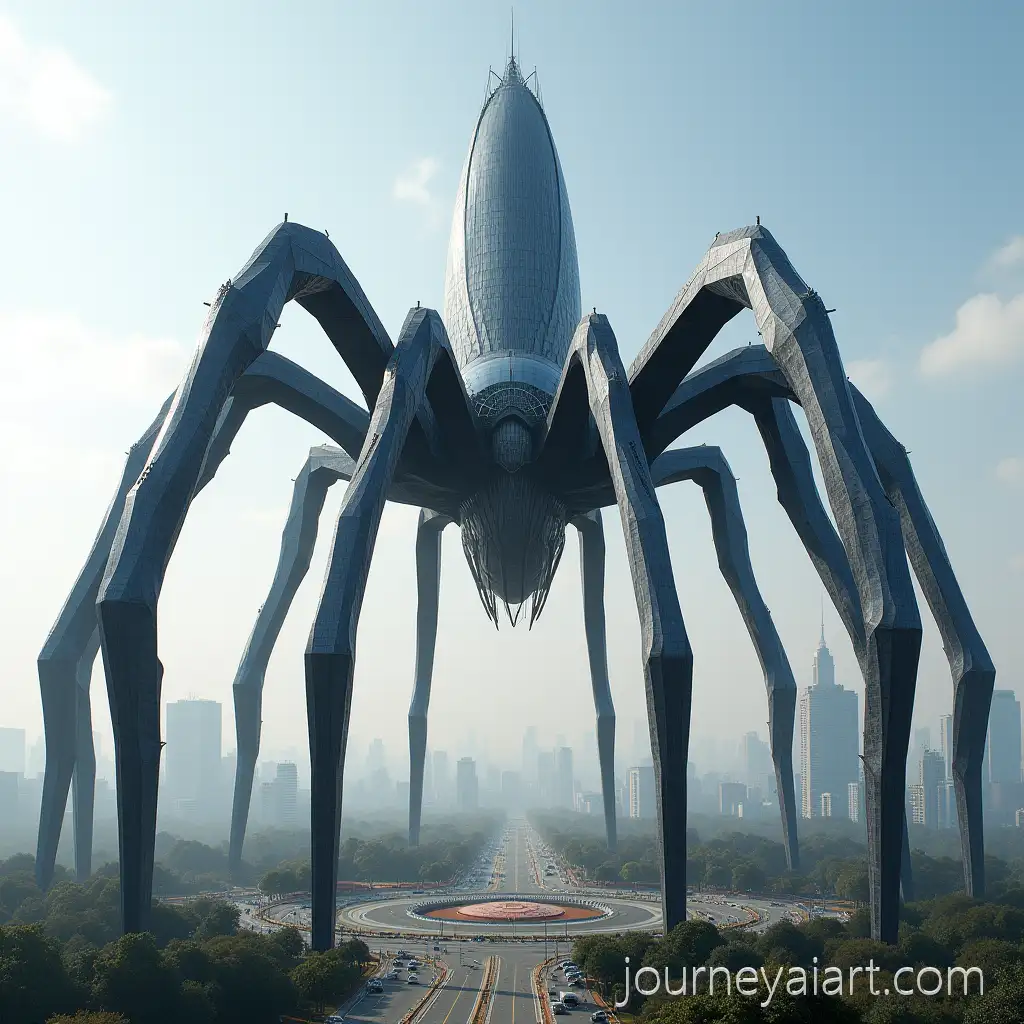 Giant-SpiderInspired-Skyscraper-Building-with-Unique-LegShapedAI-Art-Prompt-Expansion-Structures