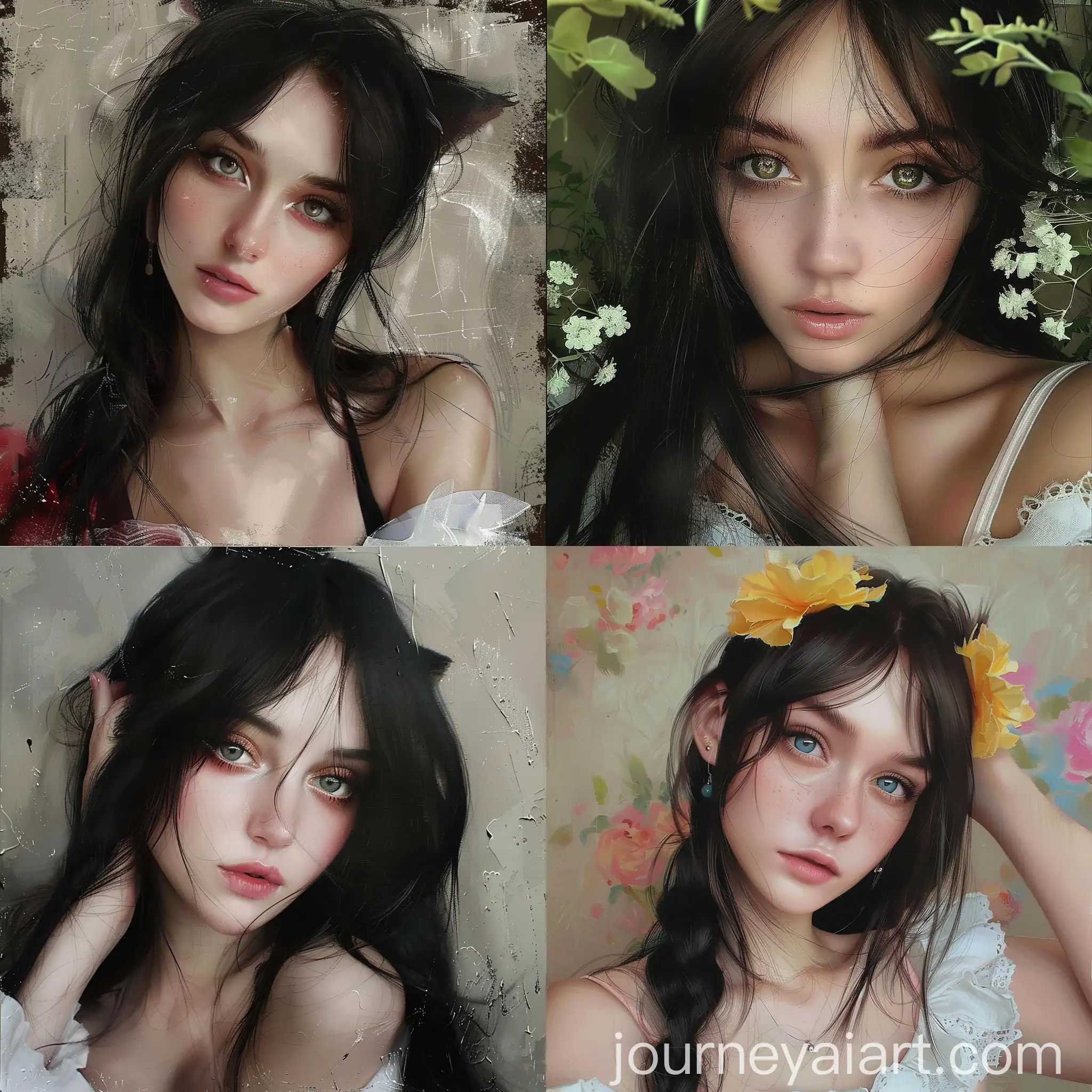 Beautiful-Girl-Posing-with-Flowers-in-Bright-Summer-Sunshine