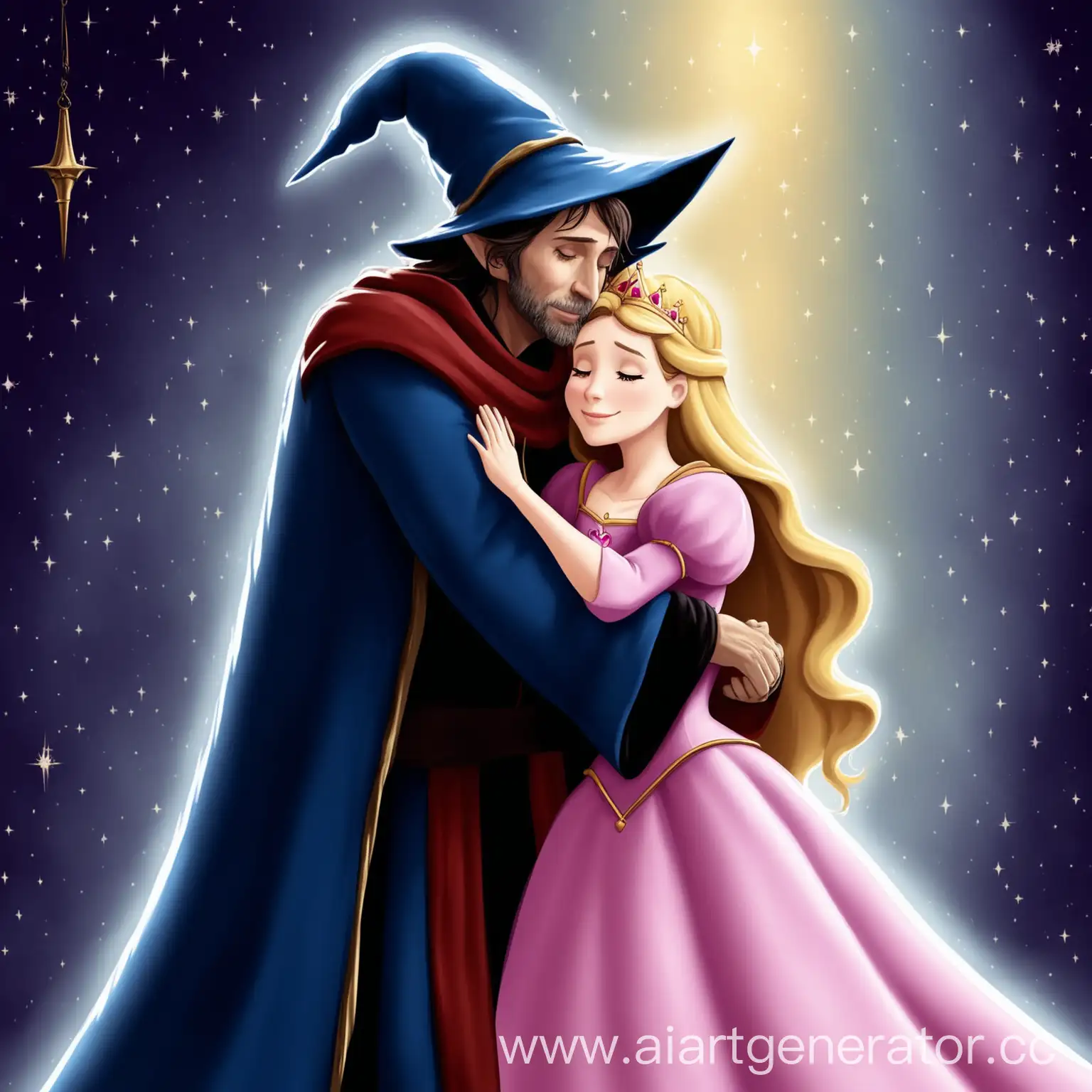 Sorcerer-Embracing-Princess-in-Enchanted-Castle