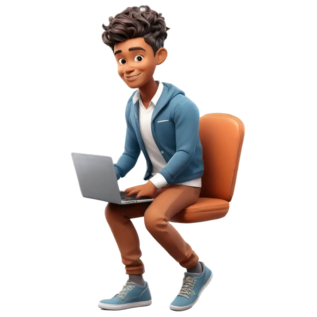 Vector-PNG-Image-of-a-Boy-Growing-His-IT-Career-with-Laptop-Professional-Design-and-Career-Growth-Concept