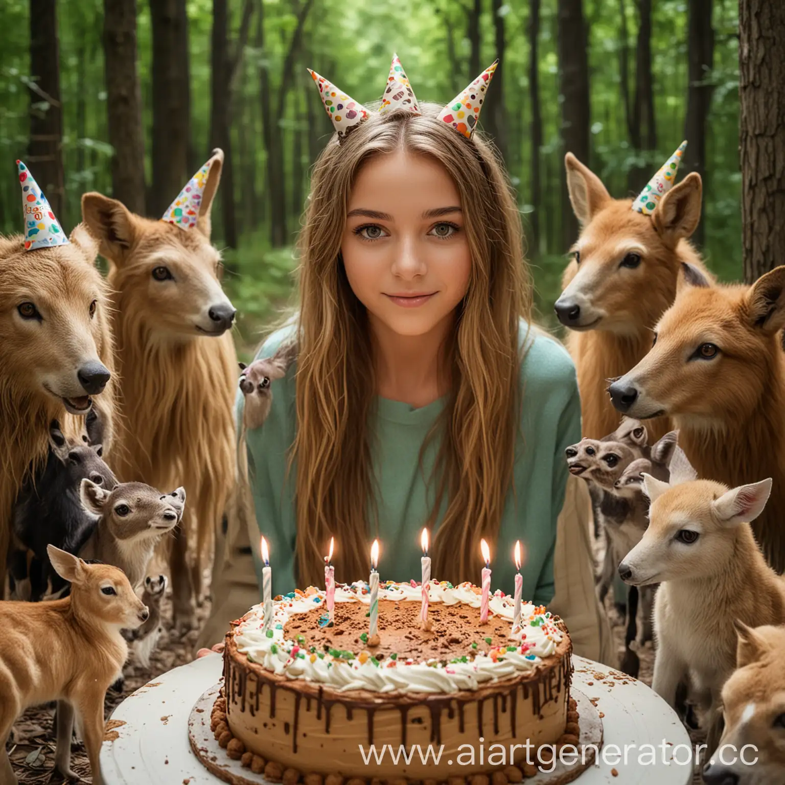 Birthday-Party-in-the-Enchanted-Forest-with-Friends-and-Animals