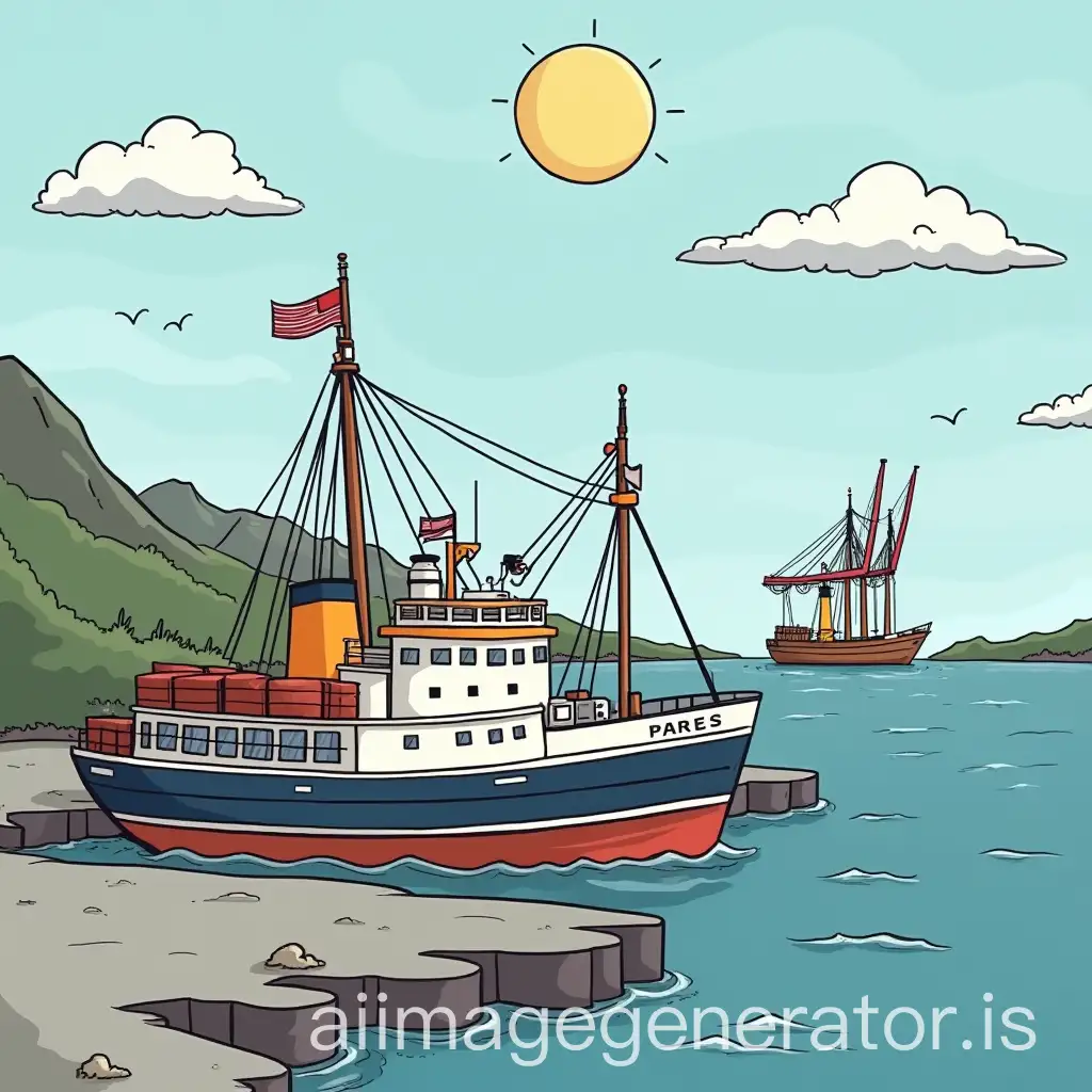 Port-Miniseries-Cartoon-Featuring-Colorful-Characters-and-Scenic-Background