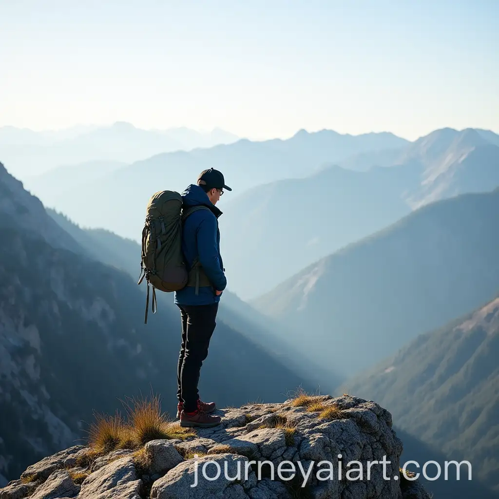 Hiker-Enjoying-the-Scenic-View-at-a-Mountain-Peak