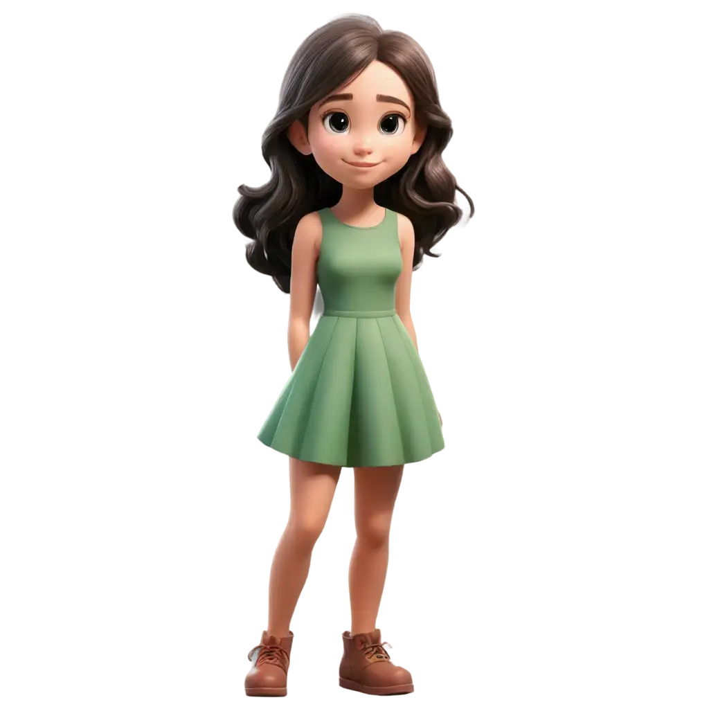 Adorable-Cartoon-Girl-PNG-Enhance-Your-Designs-with-a-Charming-Character