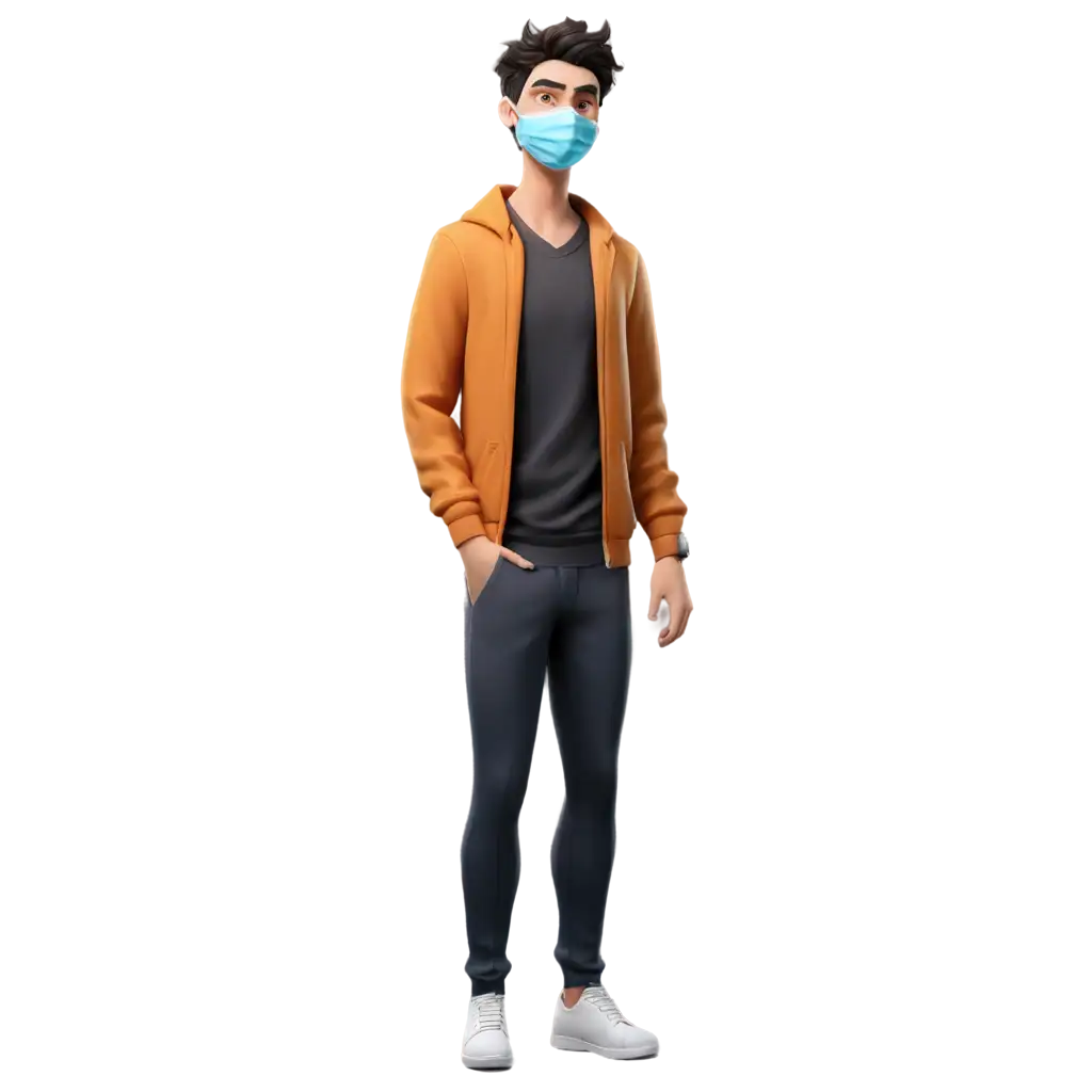 Male-Character-with-CenterParted-Hair-Mask-and-Stylish-Clothing-PNG-Image-for-Diverse-Applications