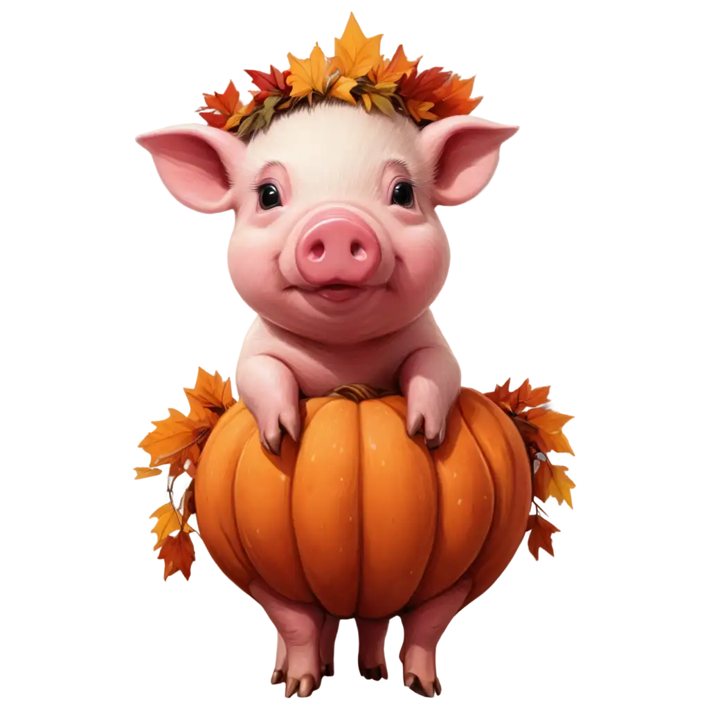 Thanksgiving-Pig-Cute-PNG-Image-Heartwarming-Holiday-Art